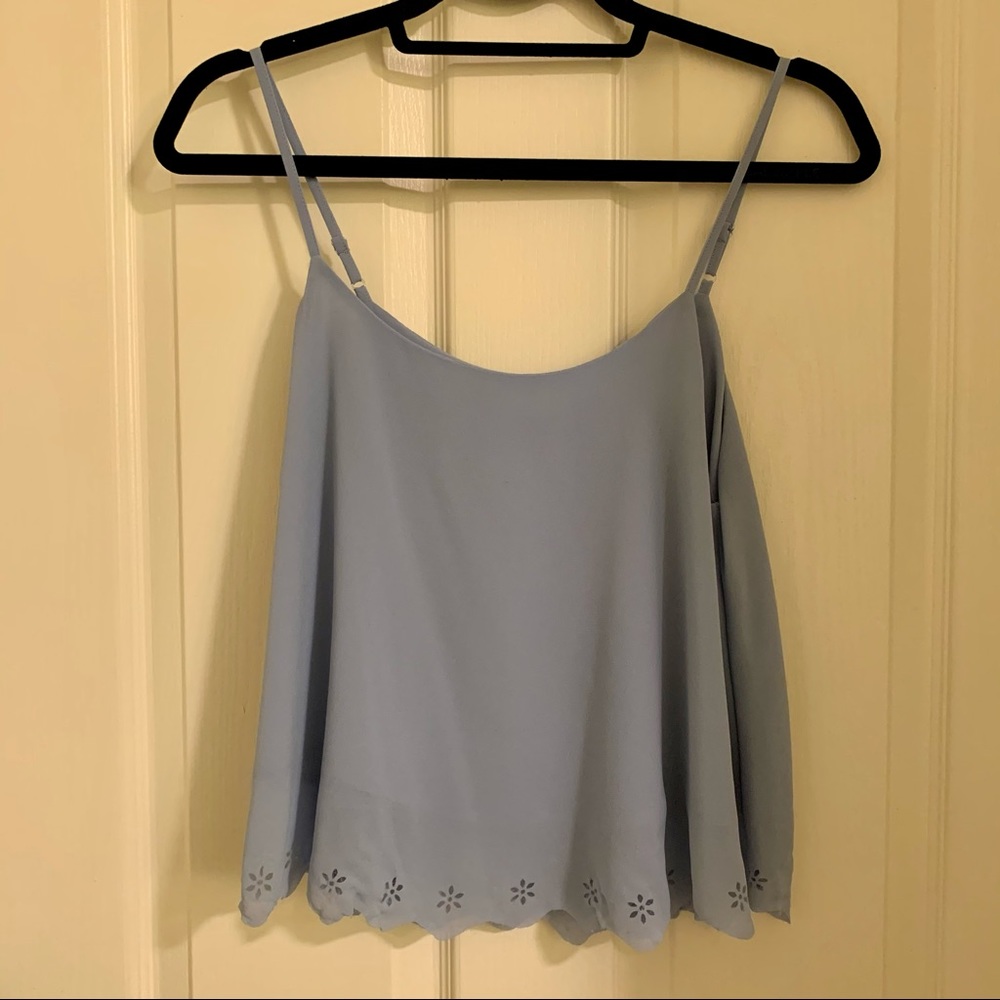 Mine Flowy Baby Blue Tank Top